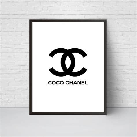 chanel black and white wall decor|printable chanel wall art.